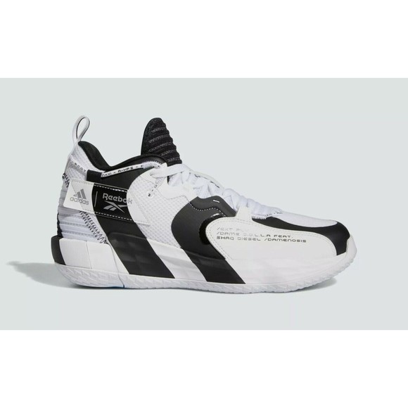 New Adidas x Reebook DAME 7 EXT PLY Damenosis Size 10.5 H00427 Black White Shaq main image 6